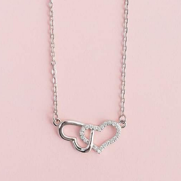 Heart Gemstone Necklace, 925 Sterling Silver Charmed Aroma Love Story - Picture 5 of 5